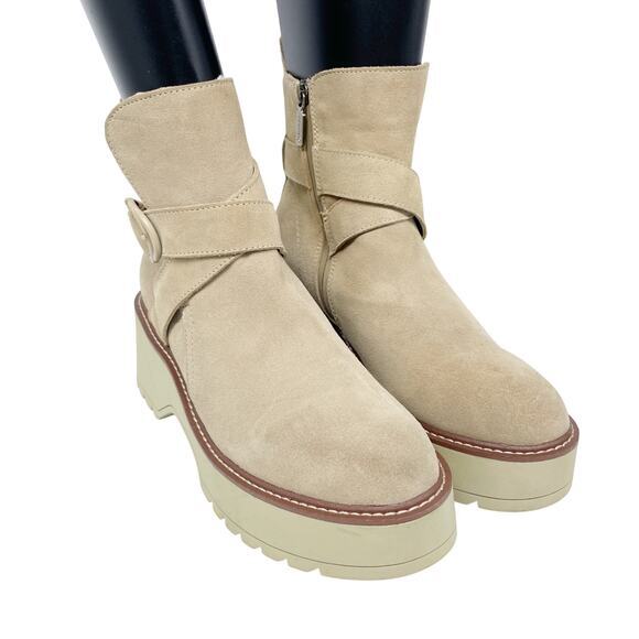 Blondo Women's Giovanni Fashion Boot Sand Suede Size 8.5M - Picture 1 of 15